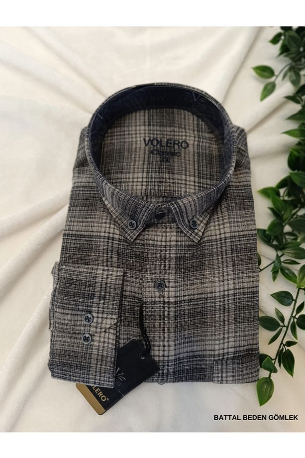 Battal XL-4XL  Baba Tek Cepli  Klasik Kesim  Kalın Oduncu Kışlık Gömlek - 1