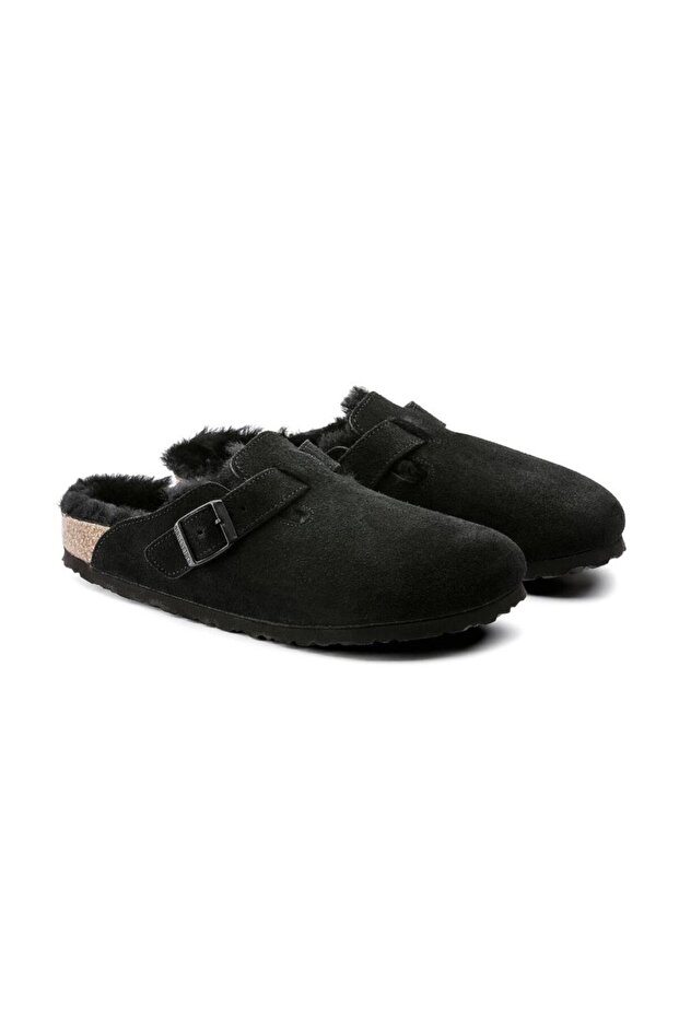 0259883 Boston VL/Shearling Black Kadın Terlik - 5