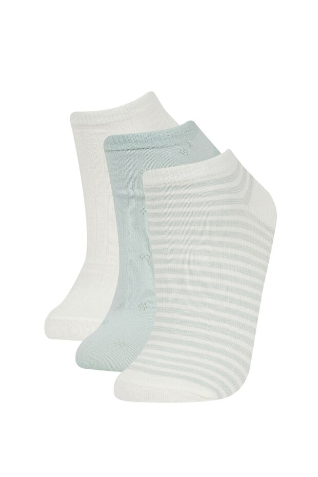 Women's 3-Piece Cotton Booties Socks C6405Axns