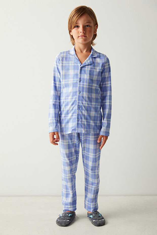Boy's Check Pajama Set