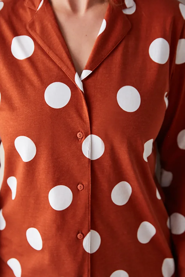 Base Dotted Amber Pijama Takımı - 4