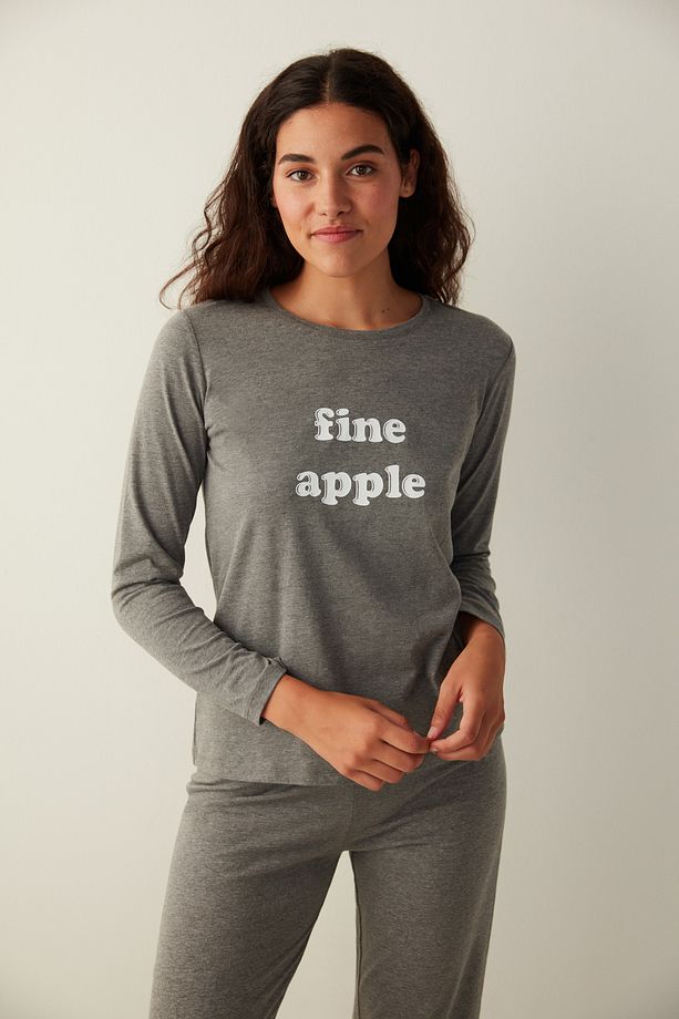 Base Fine Apple Pantolon Pijama Takımı - 6