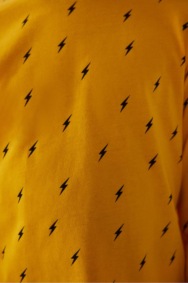 Çok Renkli Erkek Çocuk Şimşek Desenli 2li Pijama Takımı - 5