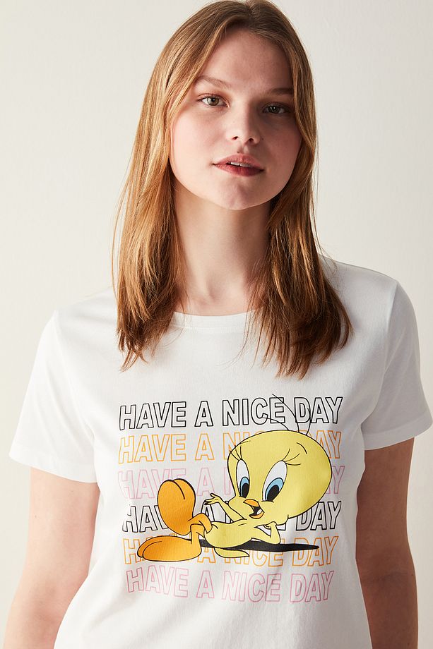 Tweety Çok Renkli Şortlu Pijama Takımı - 3