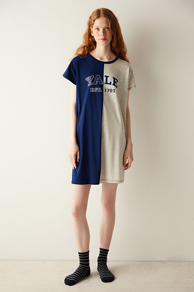 Yale Slogan Baskılı Gecelik - Unique Koleksiyonu - 4