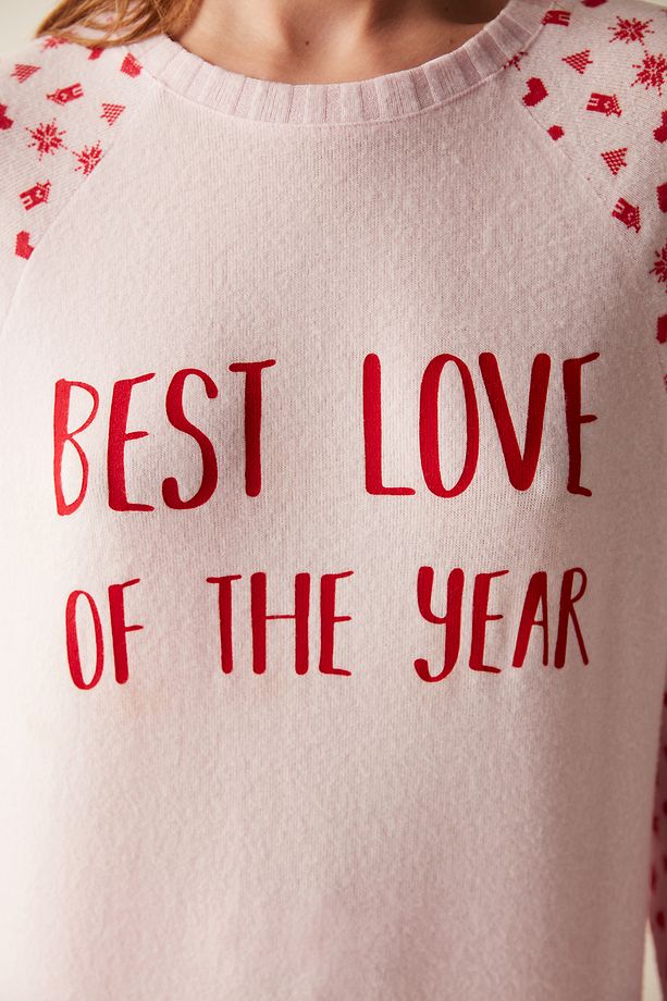 Best Year Uzun Kollu Soft Pembe Pijama Takımı - 6