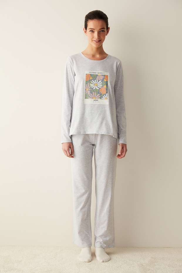 Base Hope Pants Gray Pajama Set