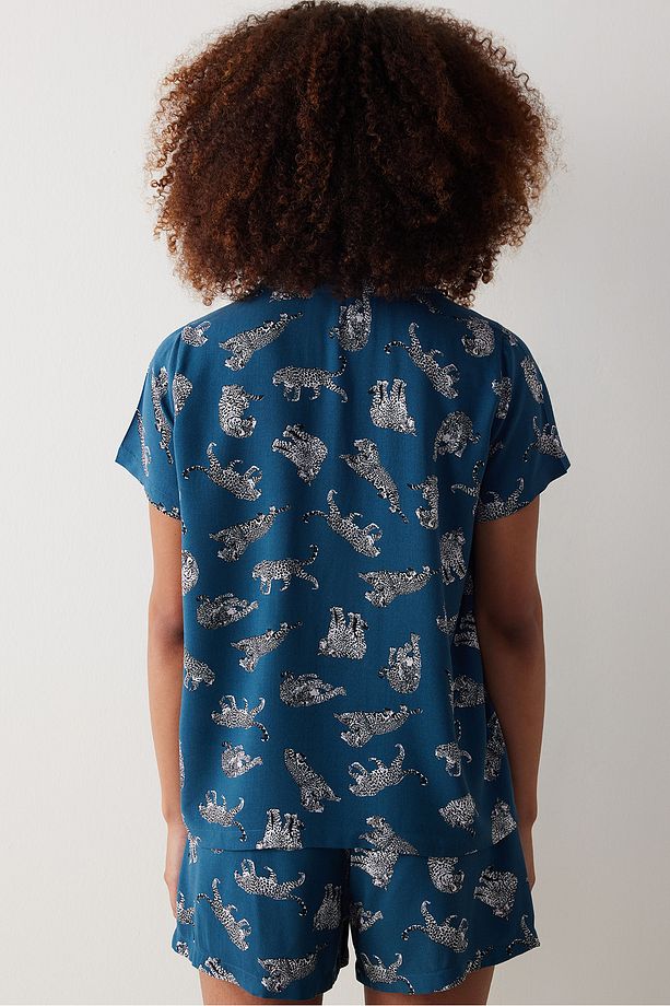 Base Dark Desenli Pijama Takımı - 5