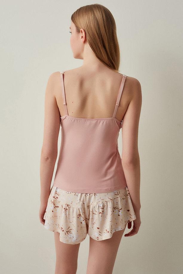 Gül Kurusu Misty Rose Atlet Pijama Üstü - 5