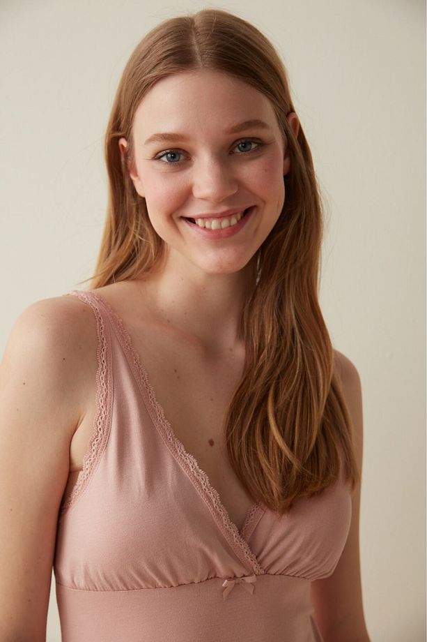Gül Kurusu Misty Rose Atlet Pijama Üstü - 3