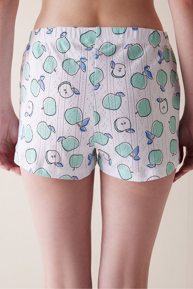 Apples Pointel Beyaz Şort Pijama Altı - 3
