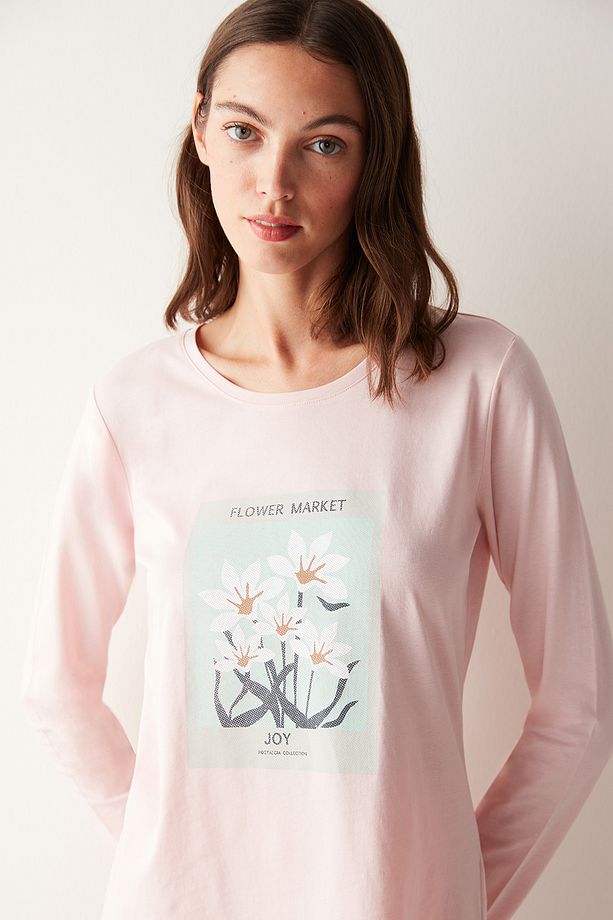 Base Joy Pantolon Pembe Pijama Takımı - 3