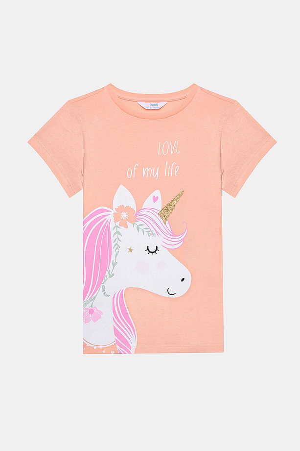 Kız Çocuk Sparkle 2li Çok Renkli Pijama Takımı - 4