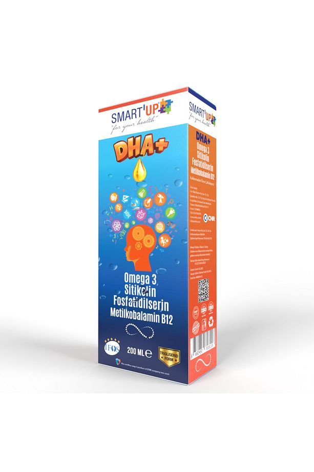 Sitikolin Dha Omega 3 Ve Fosfatidilserin Iceren Balık Yağı B12 ( 200 ml ) - 1