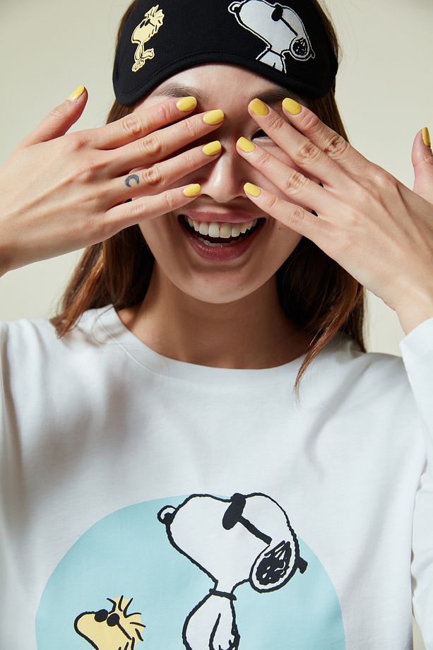 Çok Renkli Lic Snoopy Far Out Pijama Takımı - 4