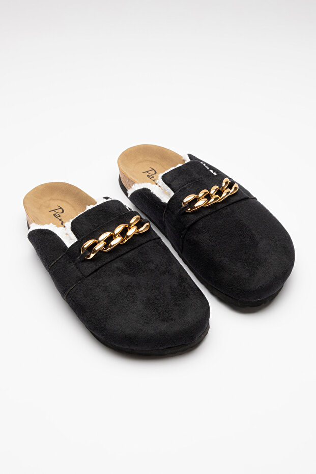 Black Suede Terlik - 3