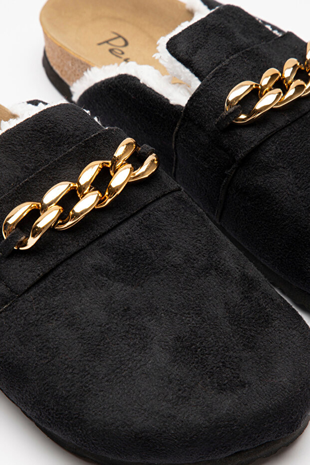 Black Suede Terlik - 1