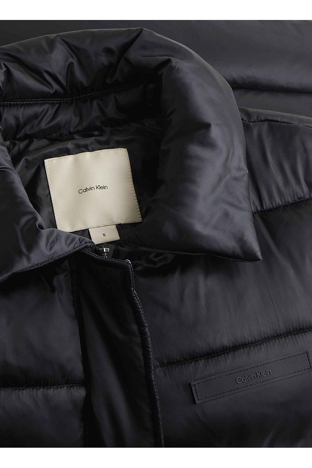 Siyah Kadın Mont MW PADDED SATIN DRAWSTRINGJACKET - 4