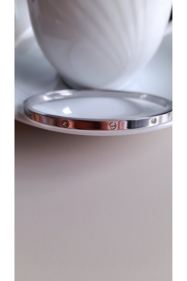 Stone Detailed Steel Clamp - Brand Model