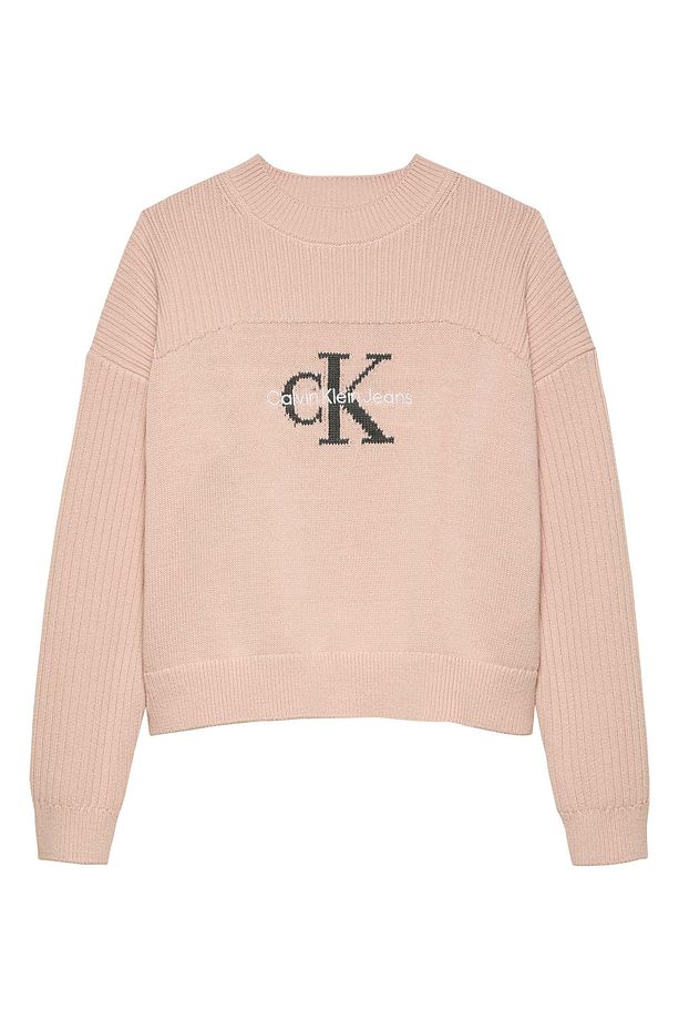 Bisiklet Yaka Regular Fit Düz Pembe Kız Çocuk Kazak IG0IG02654TER - 1