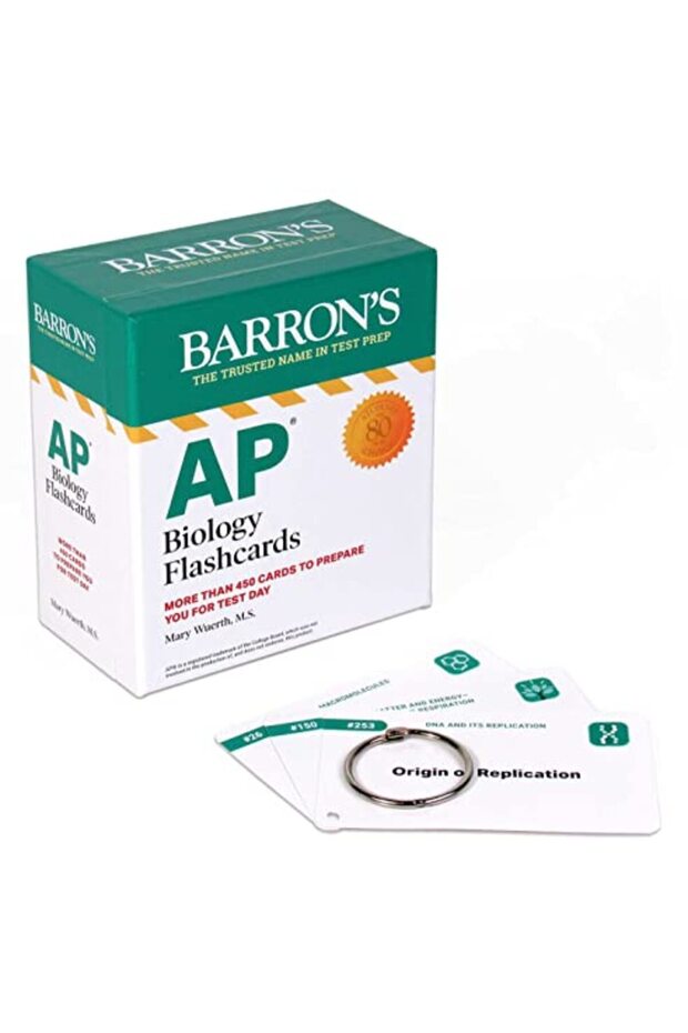 AP Biology Flashcards: Up-to-Date Review and Practice + Sorting Ring for Custom Study - 1