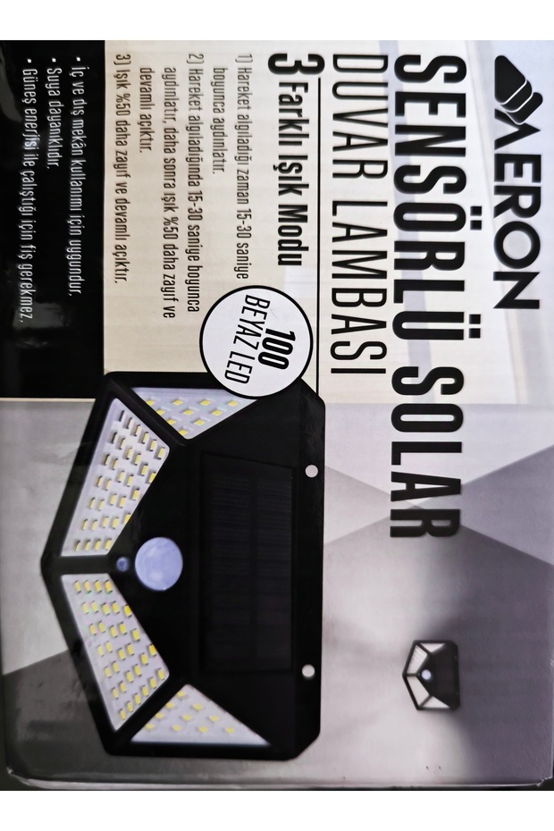 sensörlü solar duvar lambası - 1