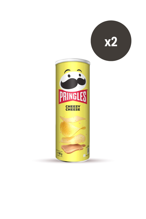 Cheesy Cheese Savory Crisp Potato Chips Canister Stack Twin Pack (2x165g)