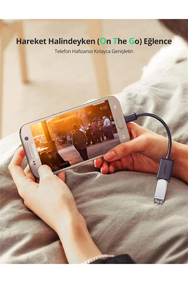Micro Usb Otg Dönüştürücü Kablo Siyah - 5