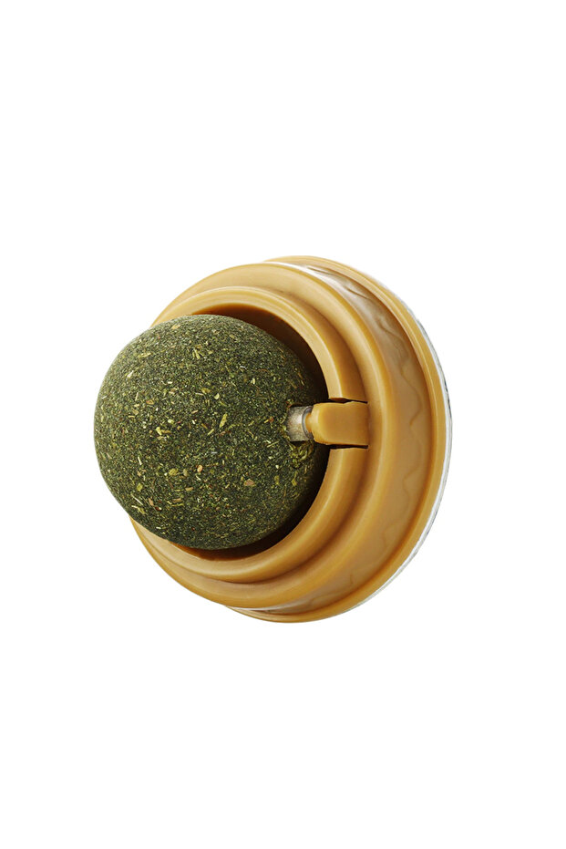 Rotating Catnip Cat Play Ball Natural Cat Toy Sticking on the Wall - 5