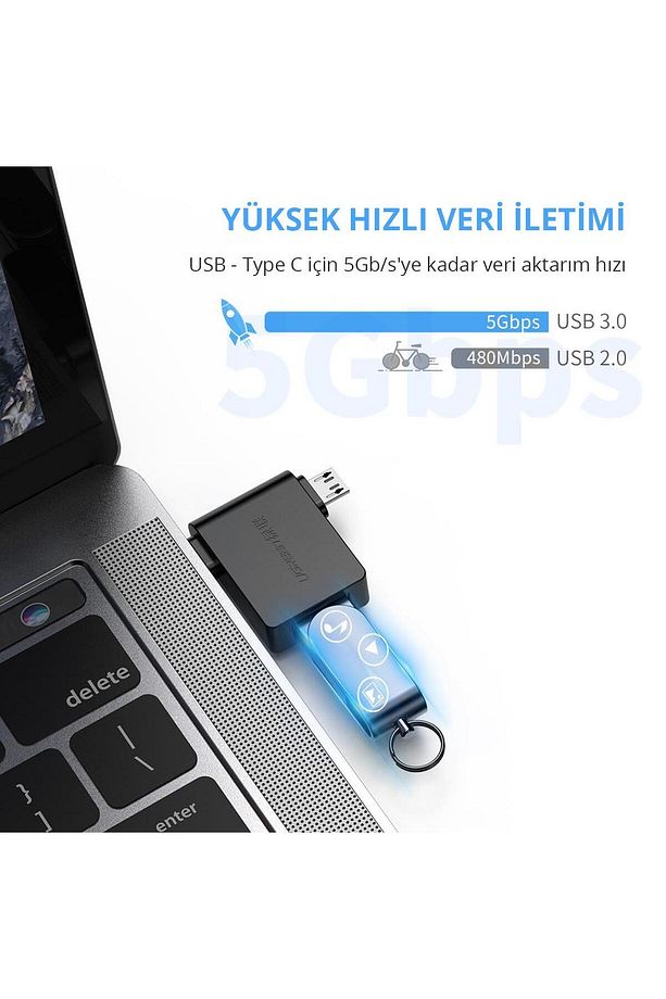 Usb 3.0 Type-c Ve Micro Usb Dönüştürücü Adaptör - 4