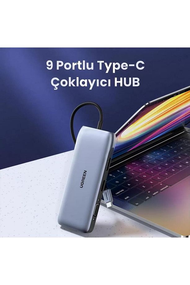 Type-c To Usb 3.0 Hdmı Vga Displayport Rj45 Tf Sd Pd Dönüştürücü Adaptör - 2