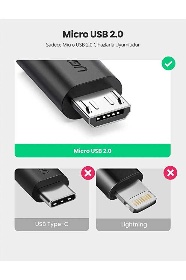 Micro Usb Otg Dönüştürücü Kablo Siyah - 4