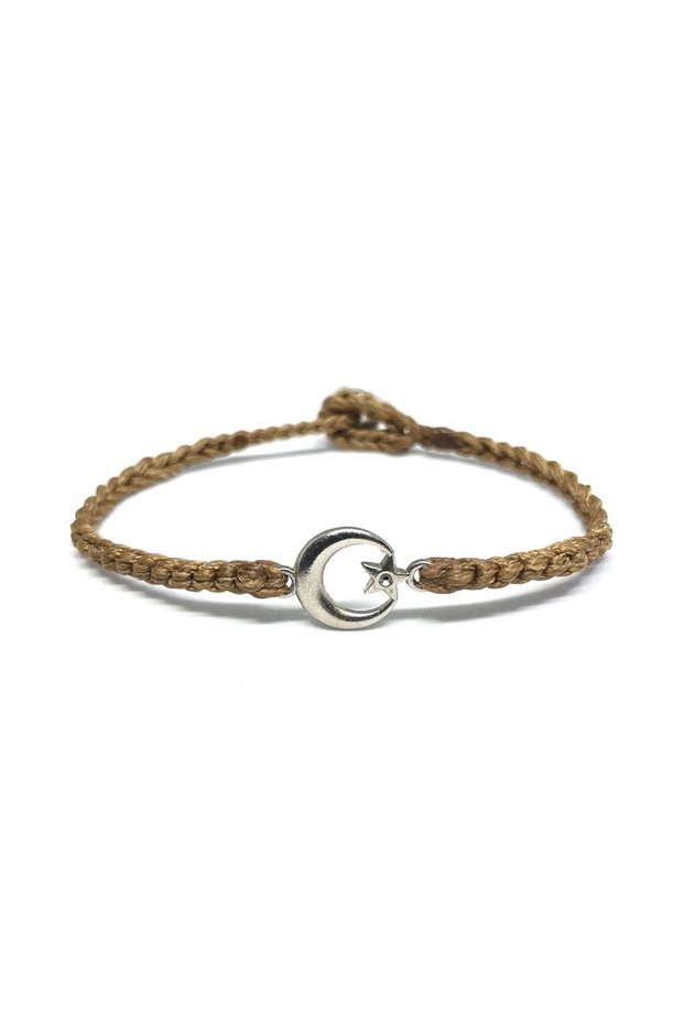 Moon | Unisex Steel Bracelet with Star Turkish Flag Symbol