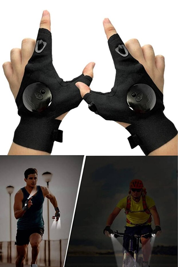 Led Işıklı Çalışma Eldiveni Sağ Sol Çift - 2