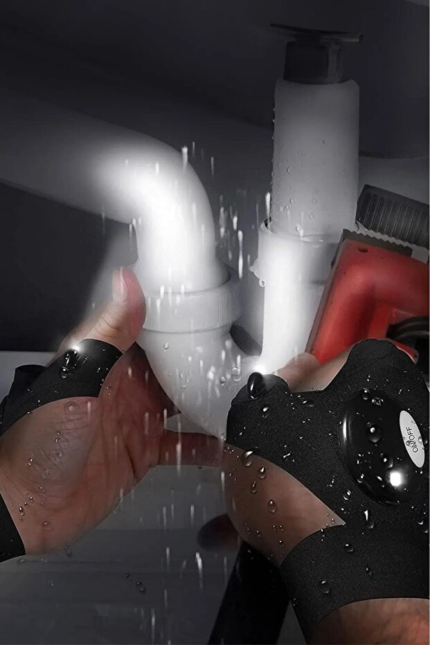 Led Işıklı Çalışma Eldiveni Sağ Sol Çift - 3