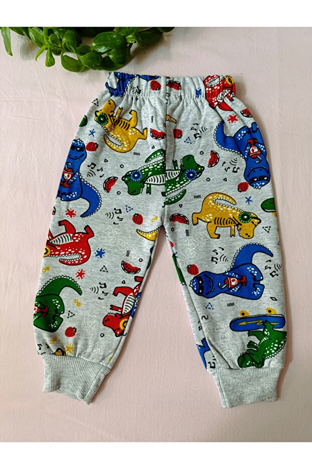 dinazor desen pijama takımı içi polarlı - 2
