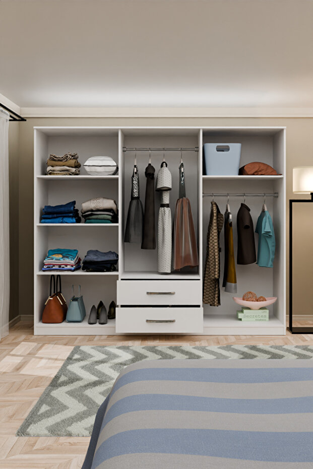 Delüx 6 Kapı 2 Çekmeceli Gardrop - 3