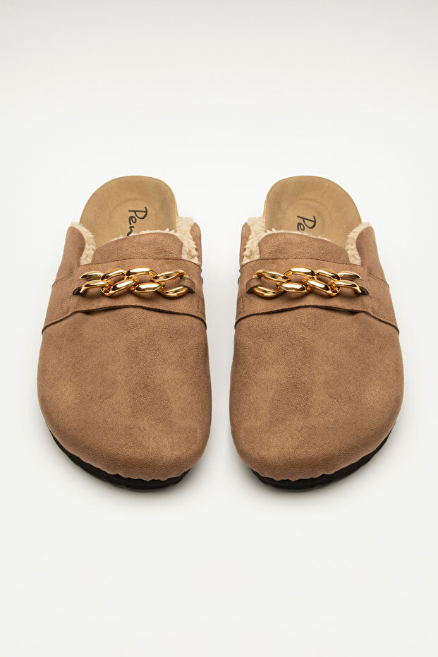 Soft Brown Suede Terlik - 2