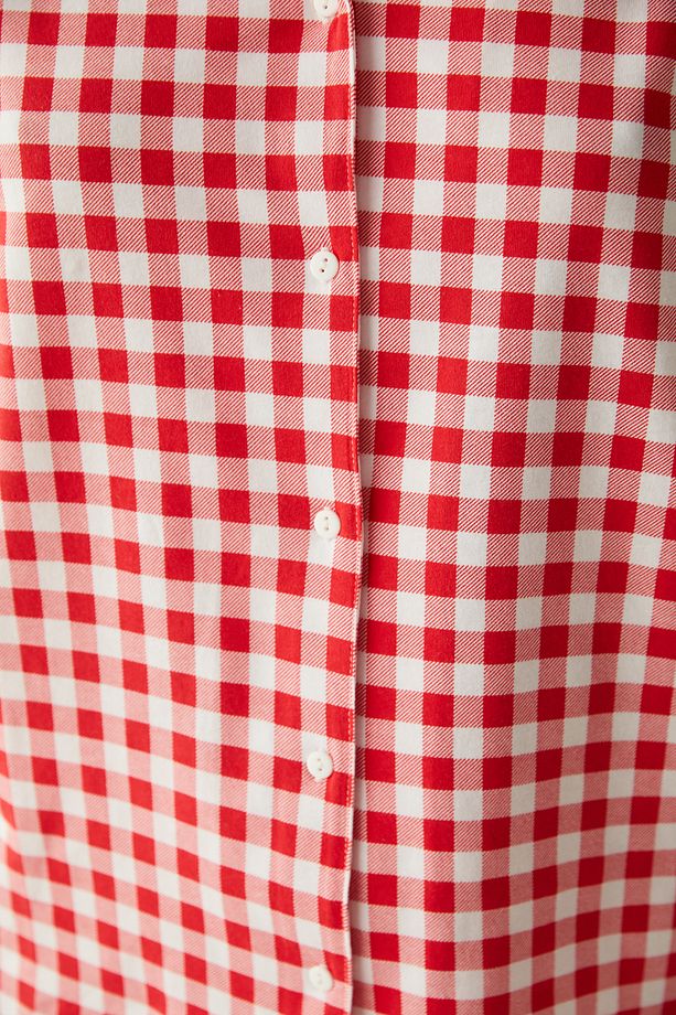Base Self Love Kareli Gömlek Şort Pijama Takımı - 4