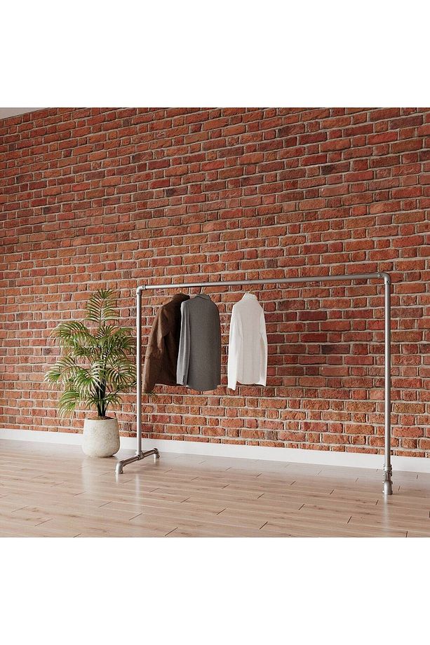 Endüstriyel Elbise Askılığı - Açık Gardrop Metal Elbise Teşhir Askısı -  Butik Teşhir Rafı-18 - 1