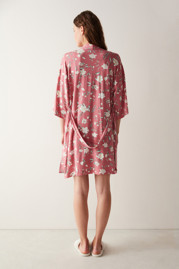 Rochie roz florală - 5