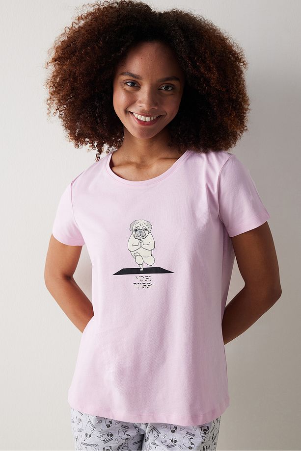 Yogi Puggy Pembe Pantolon Pijama Takımı - 2