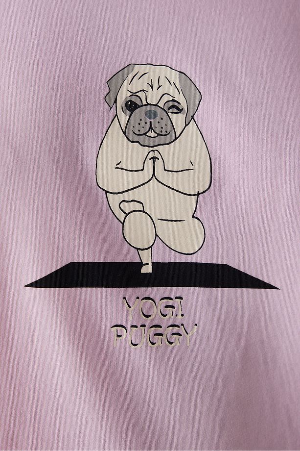 Yogi Puggy Pembe Pantolon Pijama Takımı - 3