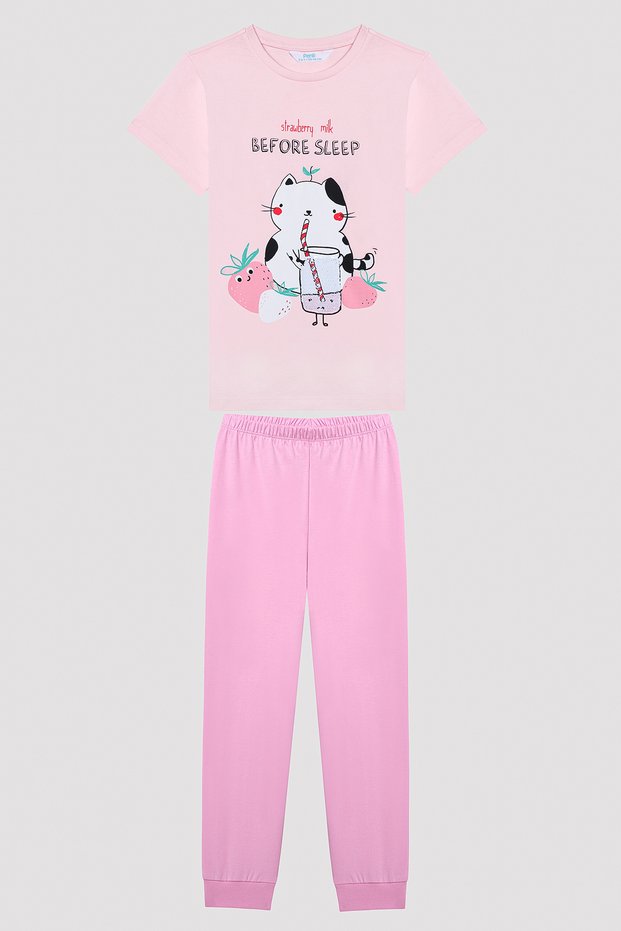 Girl's Before Sleep Multicolored Pajama Set