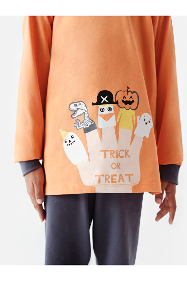 Men's Puppet Patterned 2-Piece Pajama Set - 3