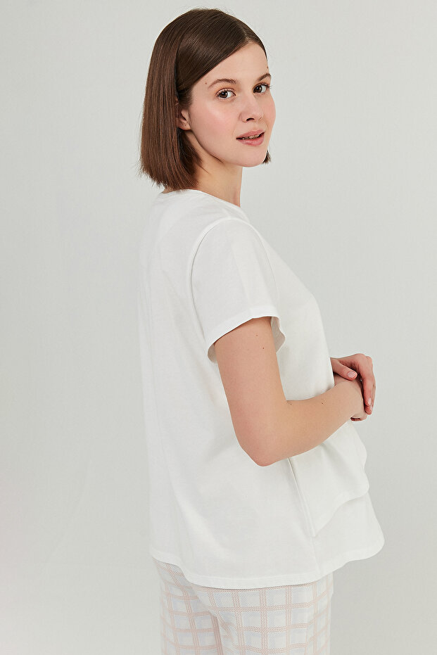 Mama Gingham Ss Tişört - 5