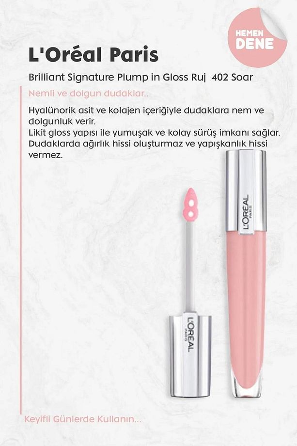 Brilliant Signature Plump In Gloss Ruj 402 Soar - 2