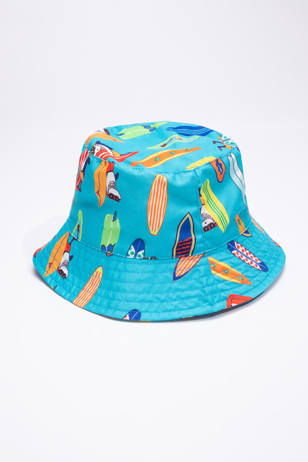 Boy's Surf Patterned Hat - 1