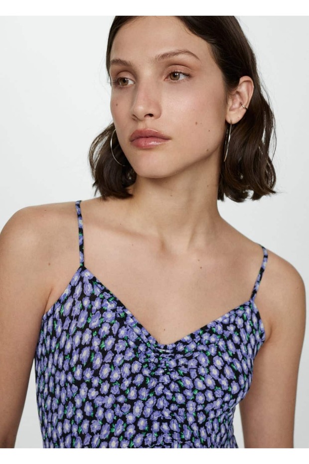 Desenli uzun elbise - 5