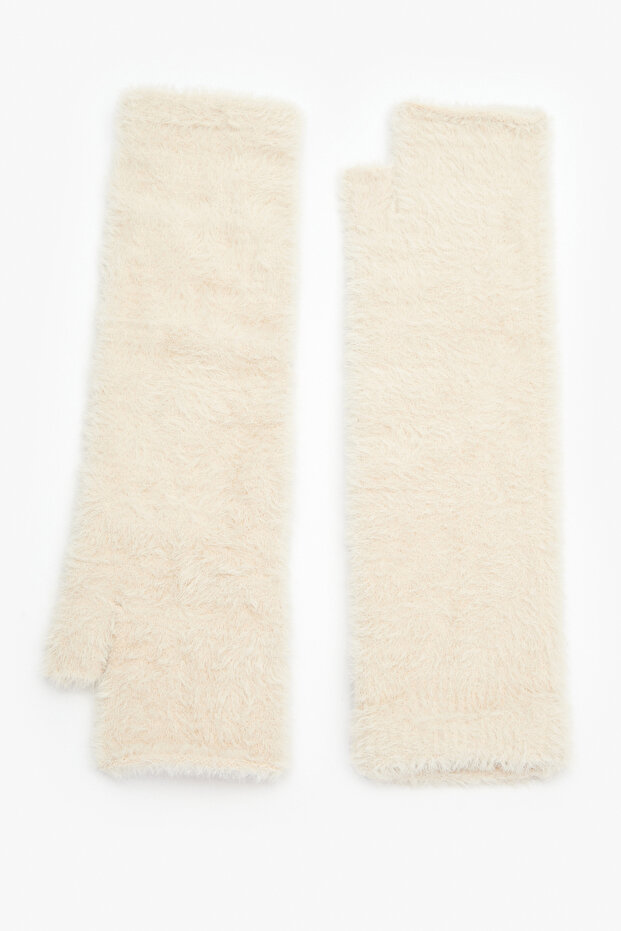 Long Ekru Eldiven - 1